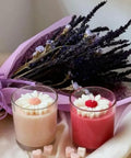 Decorative Daisy Flower Scented Candles, Glass jar luxury candle
